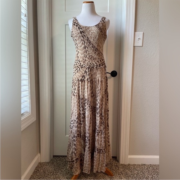 Vintage Jones NY Layered Tiered Slip Maxi Dress Size 4 - Picture 8 of 15